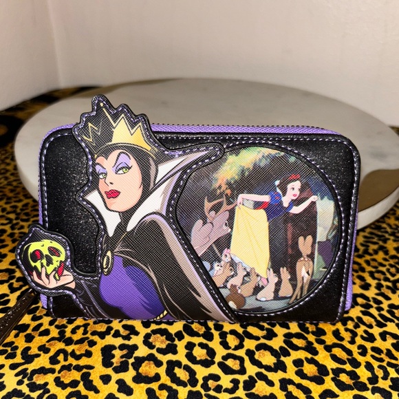 Loungefly Evil Queen Black and Purple Wallet - Picture 1 of 3